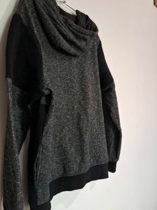 Men's Grey &amp; Black Zip-Up Hoodie