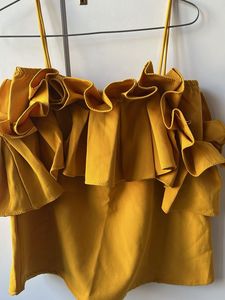 Mustard Ruffle Cami Top