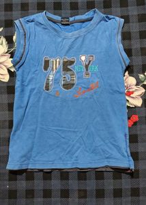 Blue "75Y New York" Graphic T-Shirt