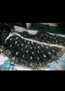 Exquisite Black Embroidered Lehenga Set