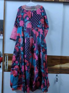 Vibrant Festive Gown with Dupatta