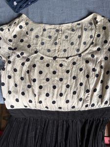 Vintage Polka Dot Pleated Dress