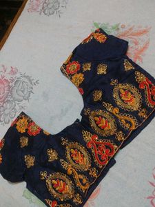 Orange Embroidered Saree