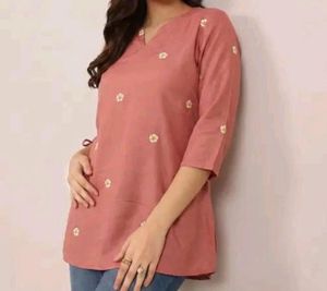 Embroidered Cotton Kurta