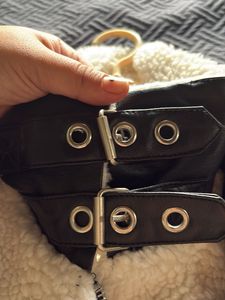 Faux Leather Sherpa Lined Jacket