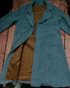 Cozy Teal Teddy Coat