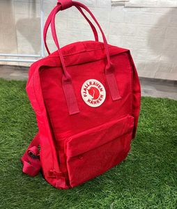 Kanken Fjallraven red backpack