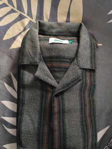 Men's Striped Button-Up Shirt