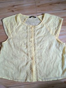 Light Yellow Lace Trimmed top