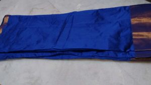 Royal Blue Saree with Bronze Border