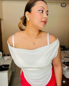 Cream Cowl Neck Ruched Top