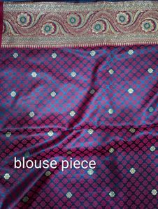 Exquisite Teal &amp; Pink banarasi satin Silk saree