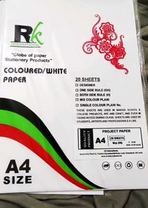 RK International Colored/White Paper pack of 2