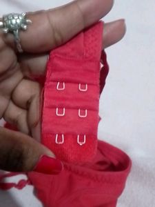 Red Non Paded Bra Panty Set . Size 30