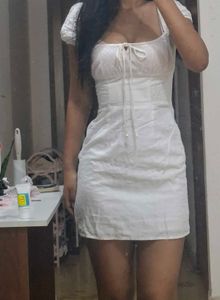 white coquette spring  dress