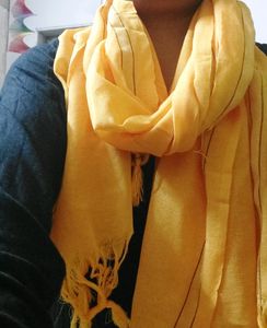 Yellow Handloom Duppatta Lightweight