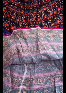 cotton satin Floral Ethnic Skirt