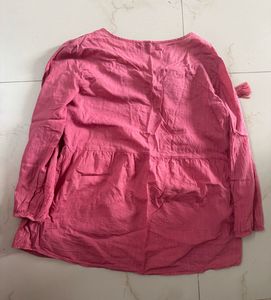 Pink Embroidered Tunic Top