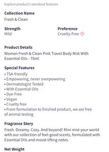Fresh &amp; Clean Body Mist