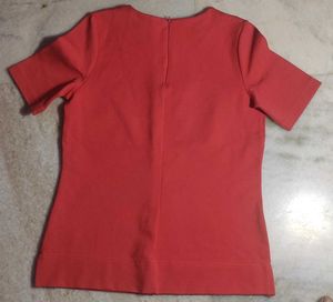 M&amp;S Coral Short Sleeve Crew Neck Top LR-81
