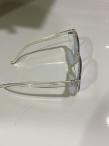 Clear Frame Blue Lens Sunglasses