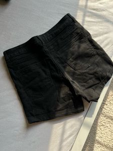 Black Denim Shorts