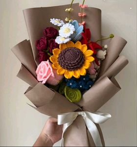 Handmade Crocheted Flower Bouquet