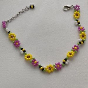 Daisy Beaded Bracelets Set Of 3
