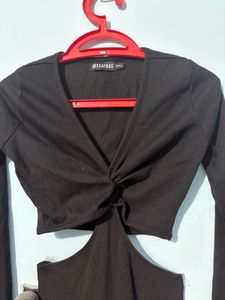 Chic Black Cut-Out Maxi Dress