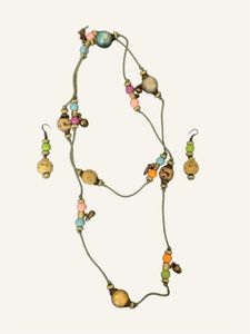 Boho Beaded Necklace &amp; Earring Set