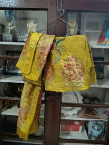 mehendi color Embroidered kurti set for festive