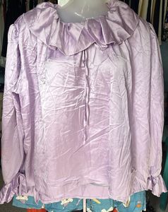 Chic Lavender Ruffle Blouse