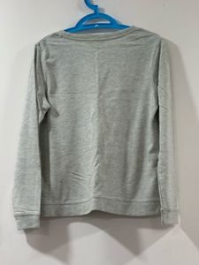 Grey Crew Neck Sweatshirt with TV Graphics