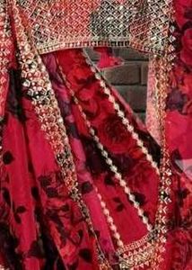 Stunning Red Floral Lehenga Choli