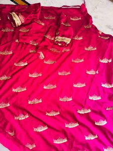Magenta Gota Patti Baby Pink Dupatta