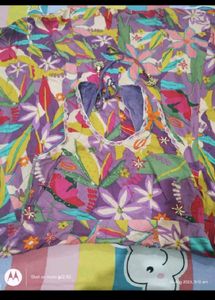 Vibrant Floral Maxi Gown with Dupatta