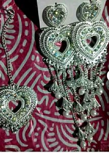 Oxidized Earrings &amp; Mangtika In Latest Design...