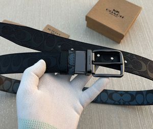 Coach Black Monogram Belt