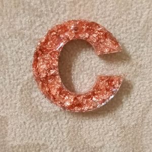 Beautiful Alphabet Resin Keychain
