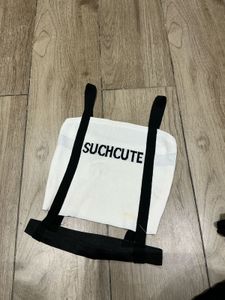 White "SUCH CUTE" Crop Top