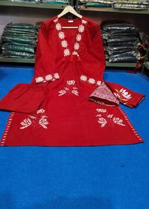 Maroon Kurta Set with Dupatta
