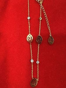 Gold Necklace with CZ and Pendant