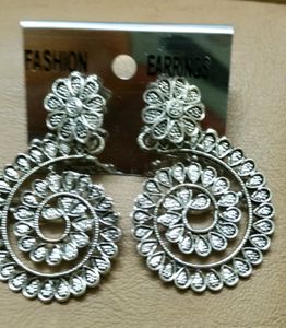 Silver Flower Earrings