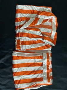 Satin Striped night suit