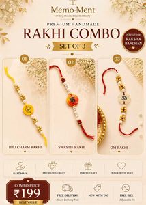 Handmade Rakhi Combo Set of 3