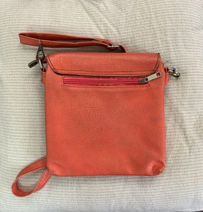 beautiful orange sling bag