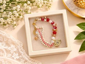 Elegant Beaded Bracelet with Charm