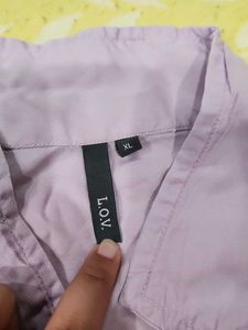 Lilac Button-Up Shirt