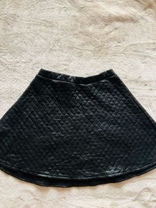 Quilted Black Mini Skirt
