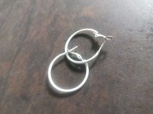 Classic White Hoop Earrings